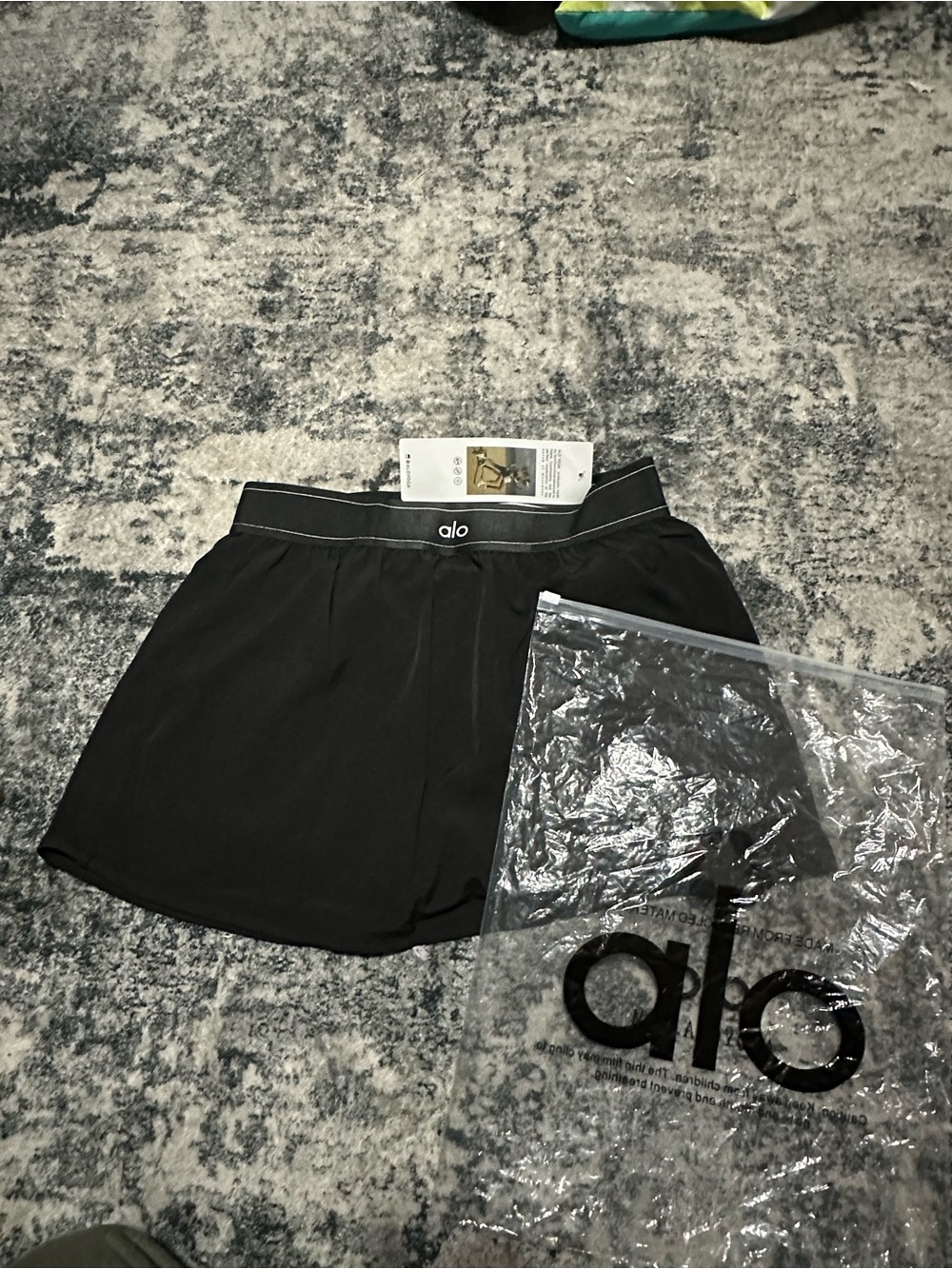 ALO Yoga Black Athletic Mini Skirt